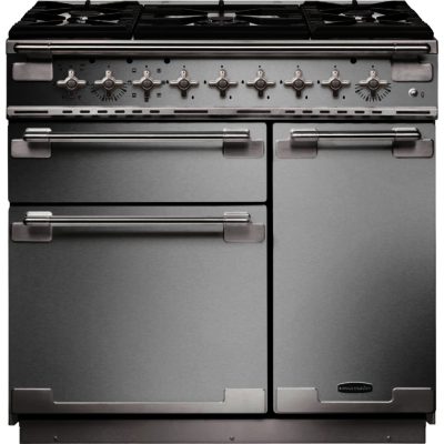 Rangemaster Elise 90cm Dual Fuel 108400 Range Cooker in Stainless Steel